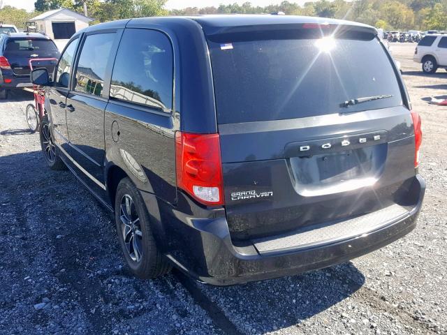 2C4RDGBGXHR745662 - 2017 DODGE GRAND CARA BLACK photo 3