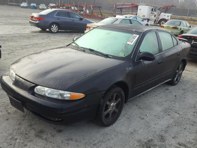 1G3NF52E51C168114 - 2001 OLDSMOBILE ALERO GLS BLACK photo 2