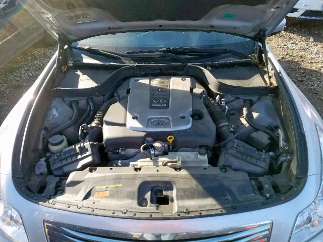 JNKCV61F49M351079 - 2009 INFINITI G37 SILVER photo 7