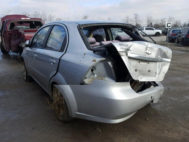 KL1TD56618B085710 - 2008 CHEVROLET AVEO BASE Сұр фото 3