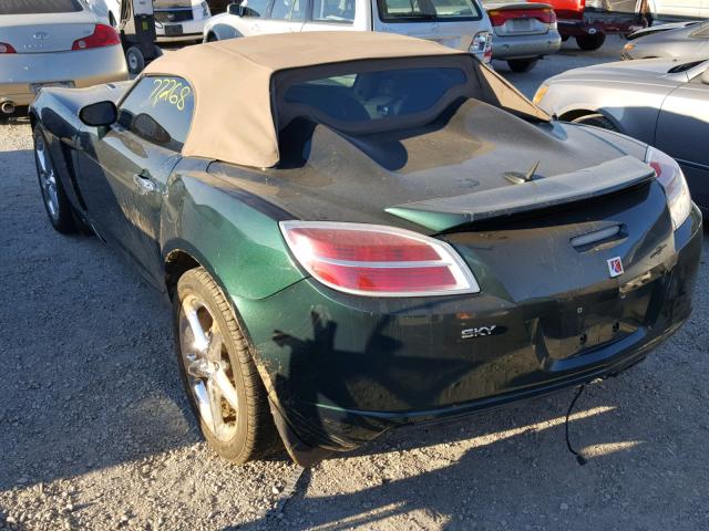 1G8MB35B28Y109414 - 2008 SATURN SKY GREEN photo 3