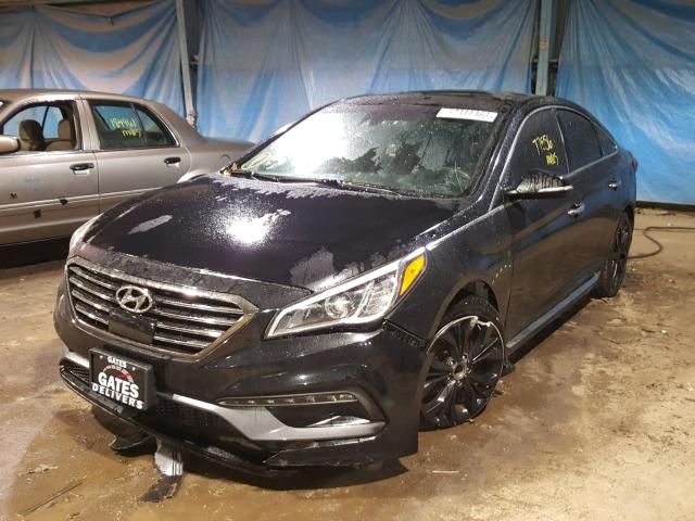 5NPE34AB2FH247388 - 2015 HYUNDAI SONATA SPO BLACK photo 2