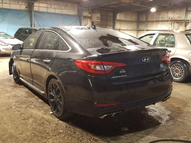 5NPE34AB2FH247388 - 2015 HYUNDAI SONATA SPO BLACK photo 3