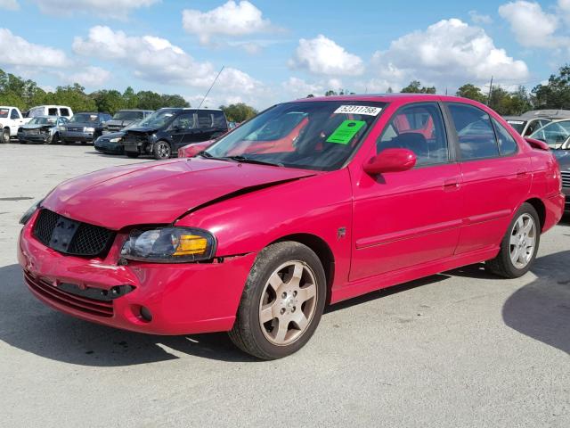 3N1AB51D26L460417 - 2006 NISSAN SENTRA SE- RED photo 2