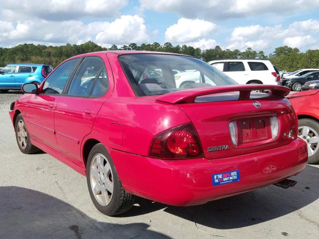 3N1AB51D26L460417 - 2006 NISSAN SENTRA SE- RED photo 3