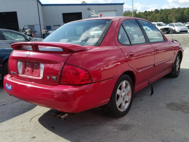 3N1AB51D26L460417 - 2006 NISSAN SENTRA SE- RED photo 4