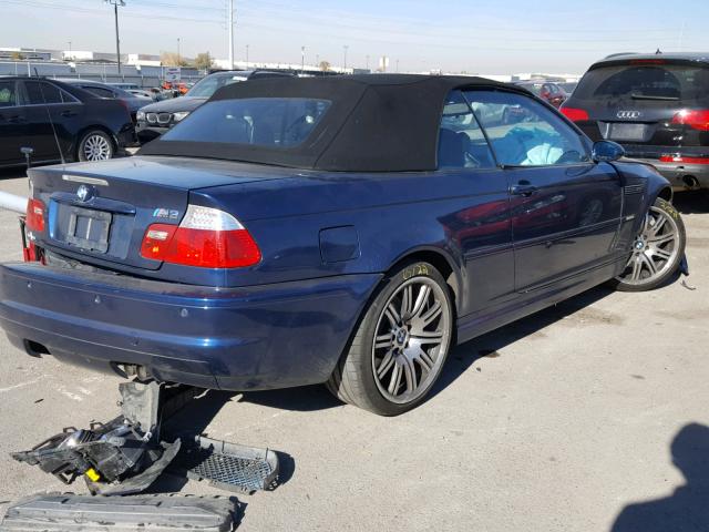 WBSBR93404PK04644 - 2004 BMW M3 BLUE photo 4