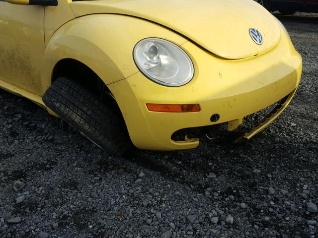 3VWRG31CX8M500329 - 2008 VOLKSWAGEN NEW BEETLE YELLOW photo 9