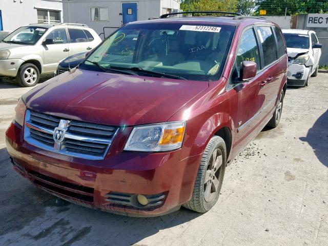 2D8HN54X69R688194 - 2009 DODGE GRAND CARA RED photo 2