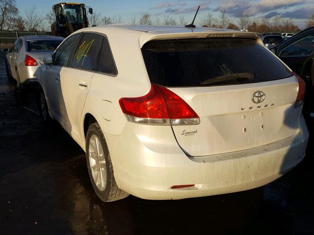 4T3ZA3BB0AU027958 - 2010 TOYOTA VENZA BASE WHITE photo 3