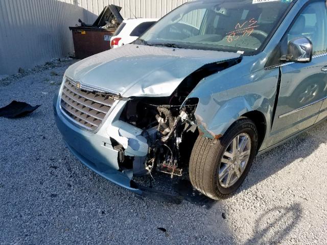 2A8HR64X08R696579 - 2008 CHRYSLER TOWN & COU GREEN photo 9