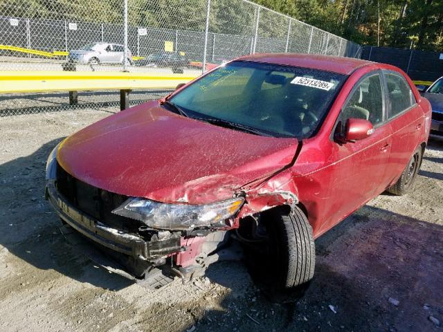 KNAFU4A21A5246787 - 2010 KIA FORTE EX RED photo 9