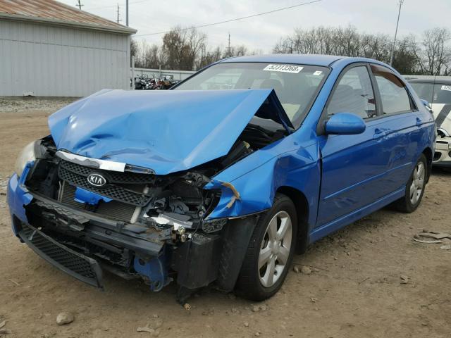 KNAFE122385010596 - 2008 KIA SPECTRA EX BLUE photo 2