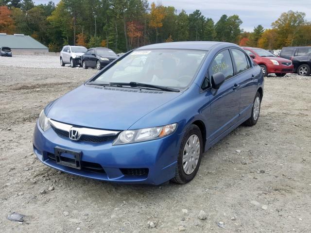 2HGFA16309H356991 - 2009 HONDA CIVIC VP BLUE photo 2