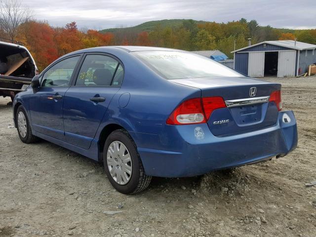 2HGFA16309H356991 - 2009 HONDA CIVIC VP BLUE photo 3