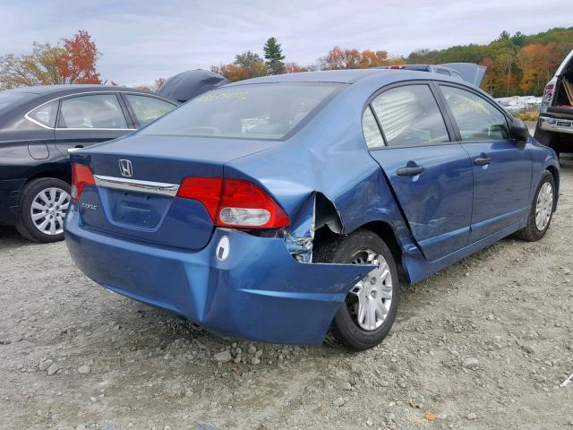 2HGFA16309H356991 - 2009 HONDA CIVIC VP BLUE photo 4