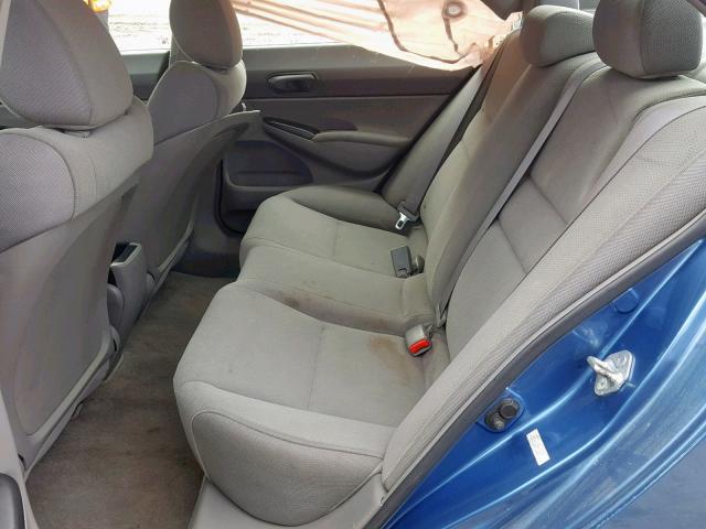 2HGFA16309H356991 - 2009 HONDA CIVIC VP BLUE photo 6