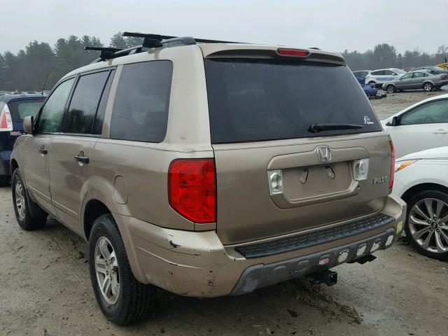 2HKYF18733H590825 - 2003 HONDA PILOT EXL TAN photo 3