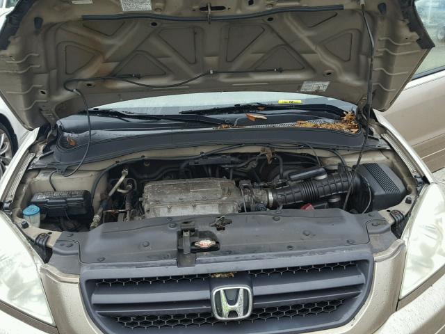 2HKYF18733H590825 - 2003 HONDA PILOT EXL TAN photo 7