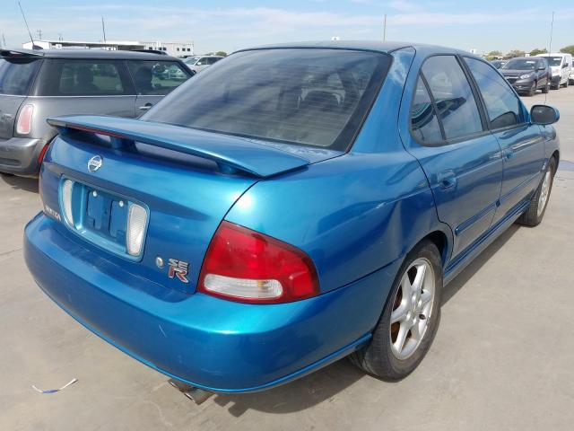 3N1AB51A33L736301 - 2003 NISSAN SENTRA SE- TEAL photo 4