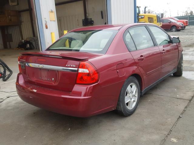 1G1ZT54865F289040 - 2005 CHEVROLET MALIBU LS 勃艮第红 照片 4