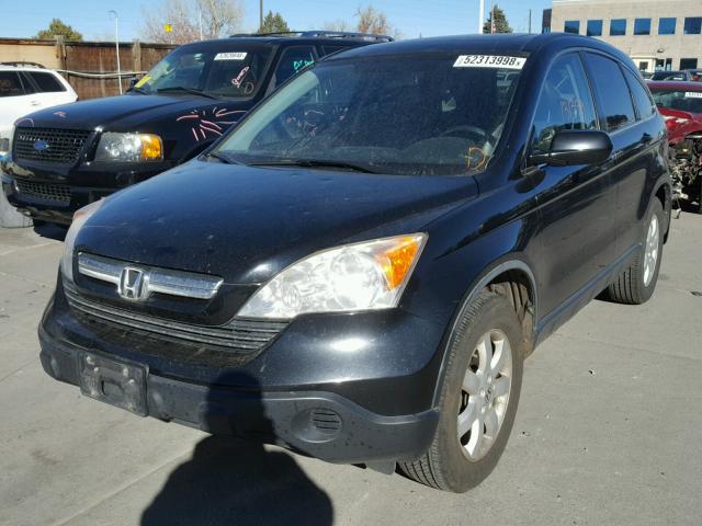 JHLRE48708C020392 - 2008 HONDA CR-V EXL BLACK photo 2