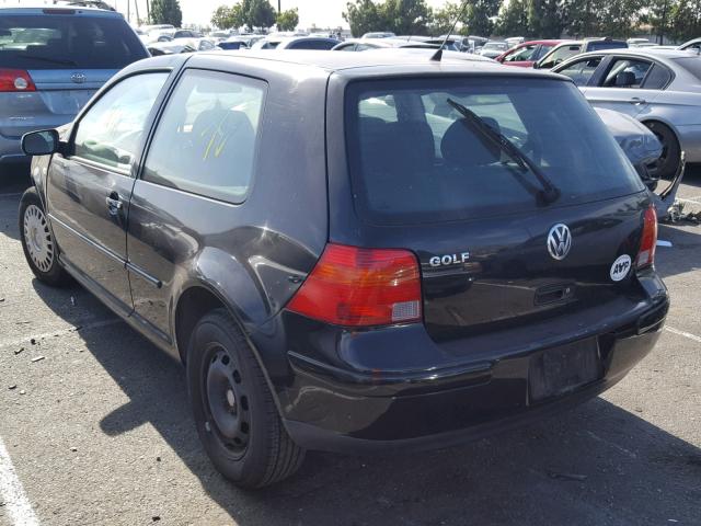 9BWBK61J224034150 - 2002 VOLKSWAGEN GOLF GL BLACK photo 3