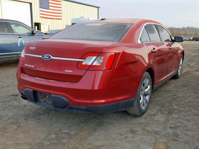 1FAHP2EW7BG129134 - 2011 FORD TAURUS SEL RED photo 4