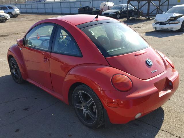 3VWDD21C42M420237 - 2002 VOLKSWAGEN NEW BEETLE RED photo 3