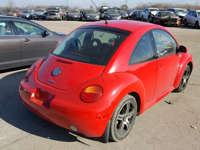 3VWDD21C42M420237 - 2002 VOLKSWAGEN NEW BEETLE RED photo 4