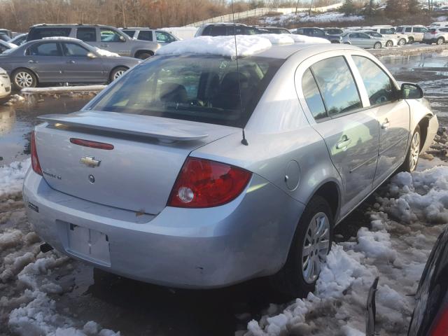 1G1AT58H997106138 - 2009 CHEVROLET COBALT LT SILVER photo 4