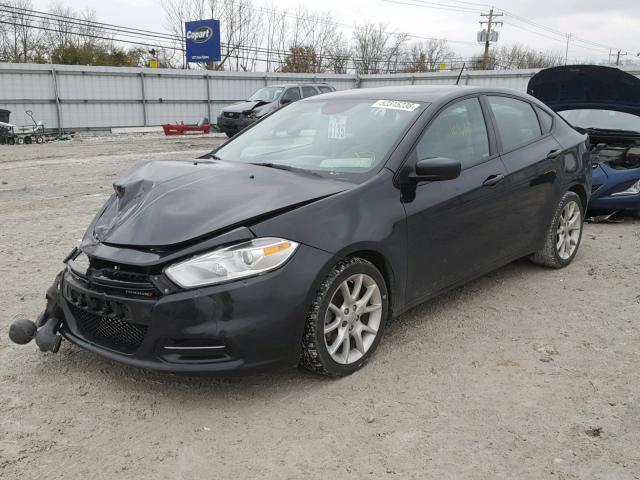 1C3CDFBA6DD118051 - 2013 DODGE DART SXT BLACK photo 2