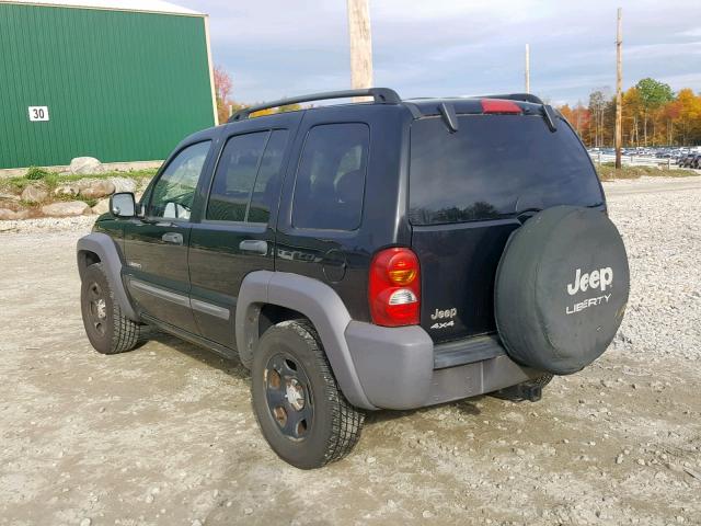 1J4GL48K34W146537 - 2004 JEEP LIBERTY SP BLACK photo 3