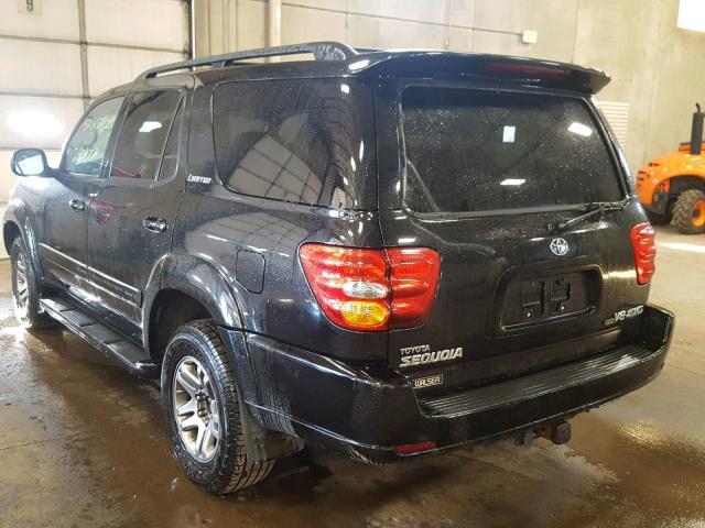 5TDBT48A23S174061 - 2003 TOYOTA SEQUOIA LI BLACK photo 3