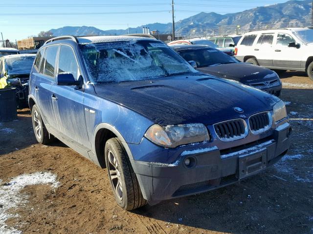 WBXPA93474WA61806 - 2004 BMW X3 3.0I BLUE photo 1