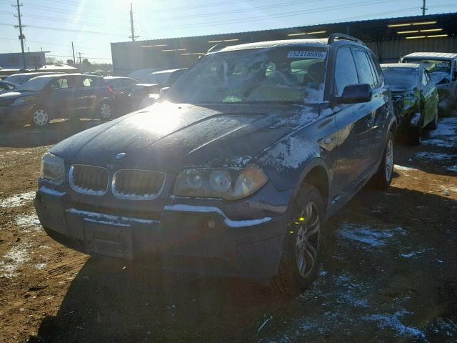 WBXPA93474WA61806 - 2004 BMW X3 3.0I BLUE photo 2