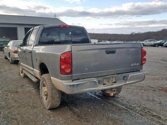 3D7KS28D47G851106 - 2007 DODGE RAM 2500 S GRAY photo 3