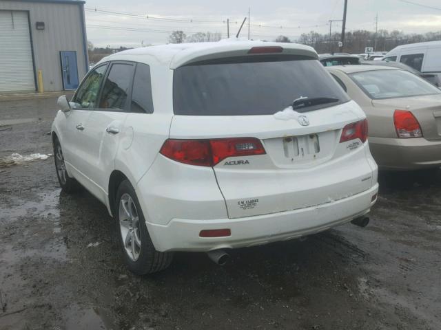 5J8TB18237A014533 - 2007 ACURA RDX WHITE photo 3