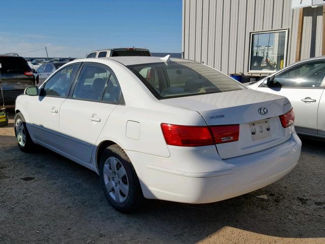 5NPET46C19H424938 - 2009 HYUNDAI SONATA GLS WHITE photo 3