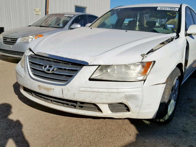 5NPET46C19H424938 - 2009 HYUNDAI SONATA GLS WHITE photo 9