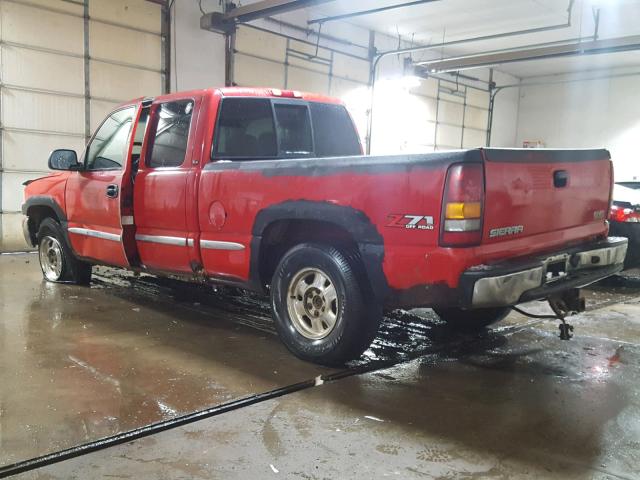 2GTEK19T921256079 - 2002 GMC NEW SIERRA RED photo 3