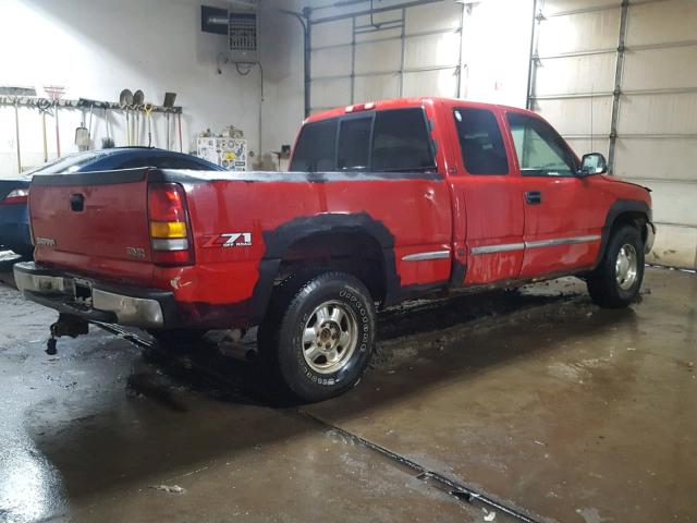 2GTEK19T921256079 - 2002 GMC NEW SIERRA RED photo 4