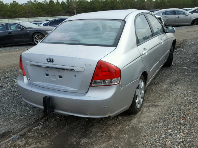 KNAFE121485533455 - 2008 KIA SPECTRA EX SILVER photo 4