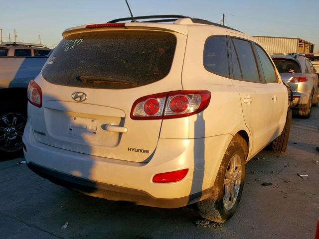 5XYZH4AG3BG041867 - 2011 HYUNDAI SANTA FE S WHITE photo 4