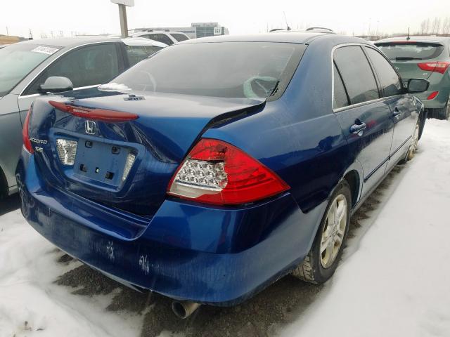 1HGCM55336A806517 - 2006 HONDA ACCORD SE BLUE photo 4