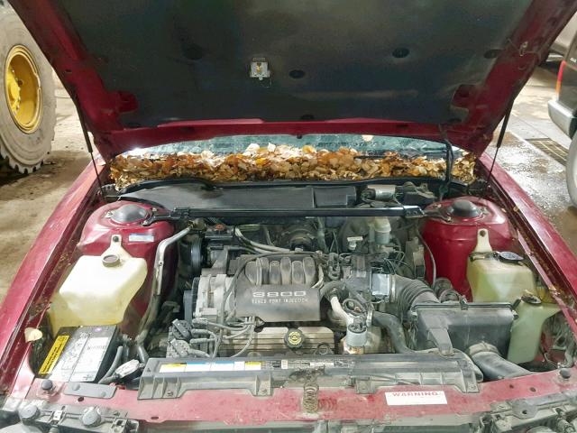 1G4CW52L3RH629049 - 1994 BUICK PARK AVENU RED photo 7