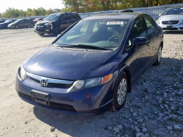 2HGFA16367H005337 - 2007 HONDA CIVIC DX BLUE photo 2