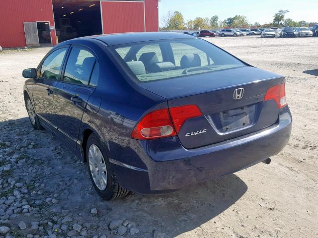 2HGFA16367H005337 - 2007 HONDA CIVIC DX BLUE photo 3