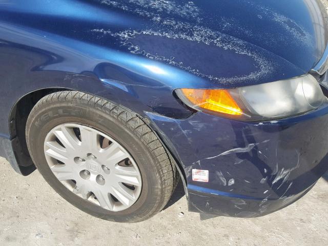 2HGFA16367H005337 - 2007 HONDA CIVIC DX BLUE photo 9