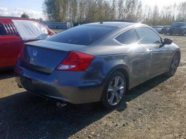 1HGCS2B88BA005208 - 2011 HONDA ACCORD EXL GRAY photo 4